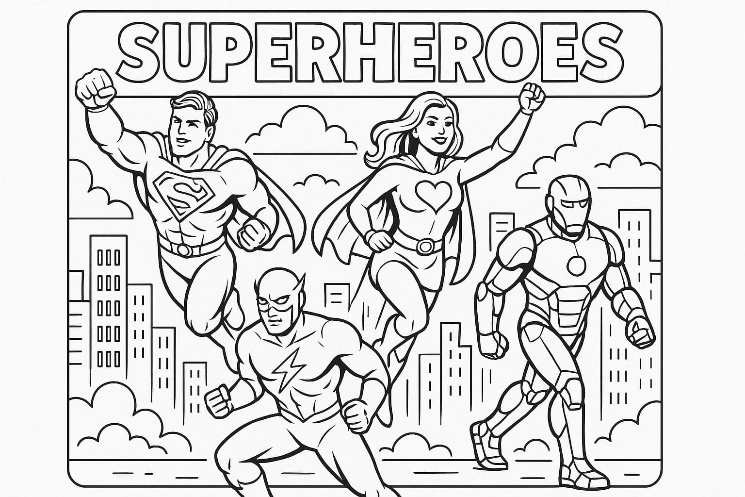 Favorite Superheroes Coloring Book