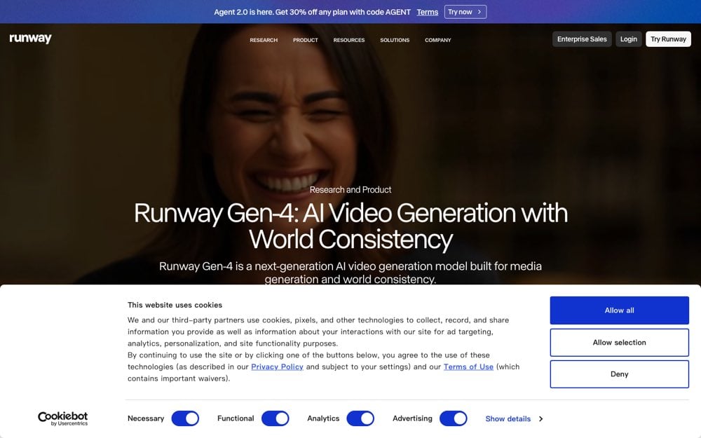 Runway Interface Runway AI video tool interface