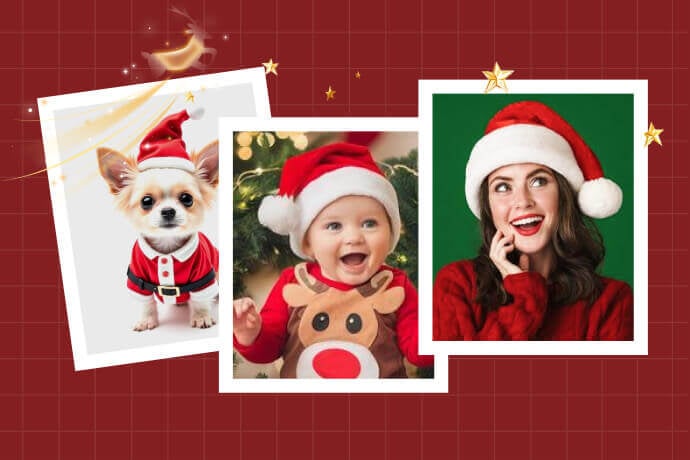 Add Christmas Background to Photos Add Christmas Background to Photos