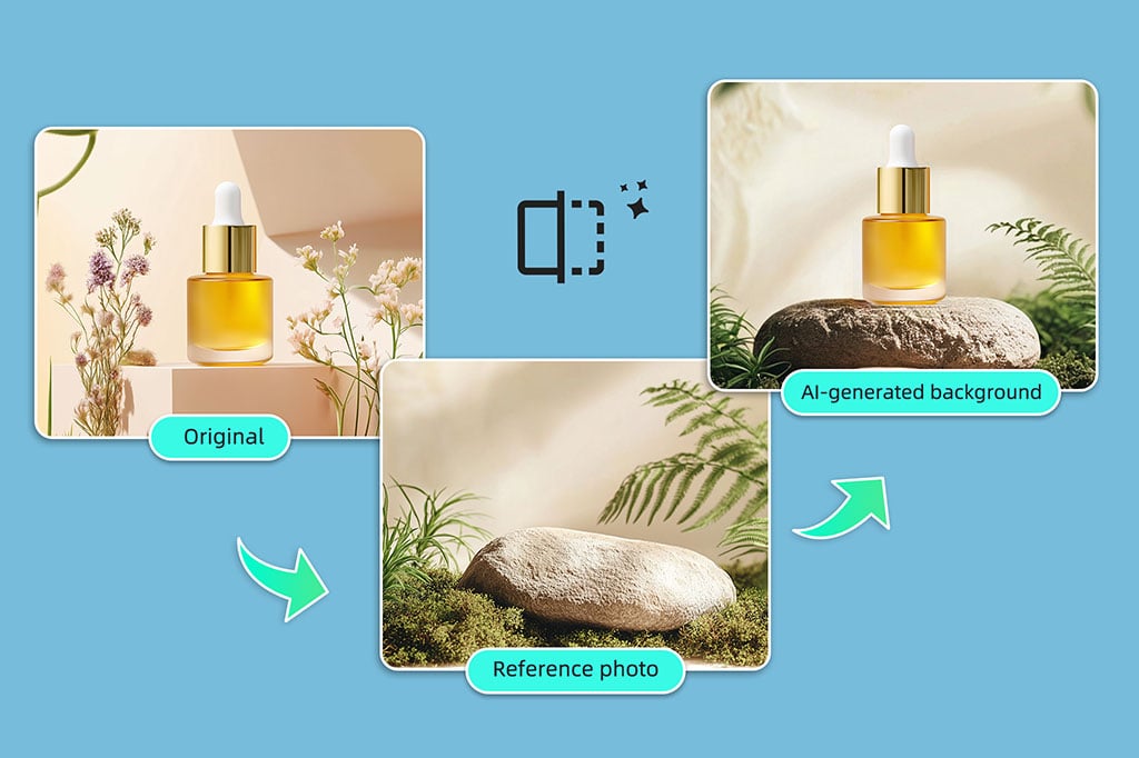 Match Example Backgrounds with AI-Generated Scenes