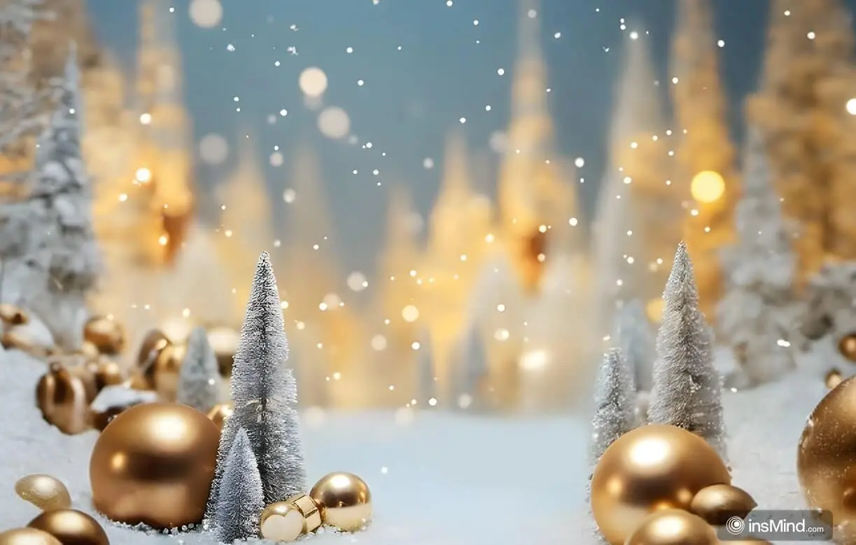 magical christmas forest christmas background