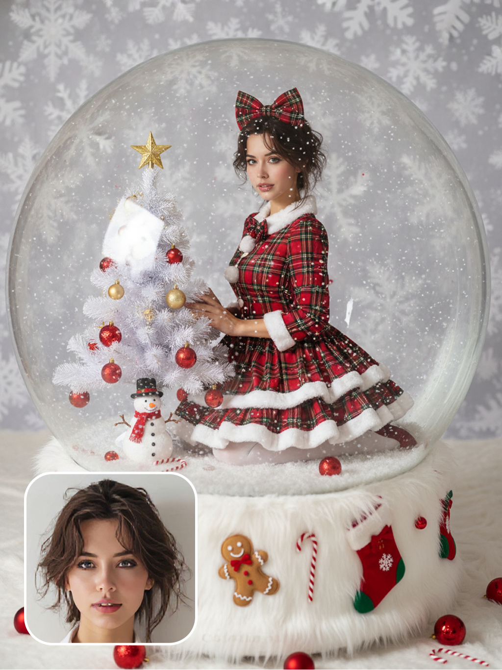 Bola de nieve navideña