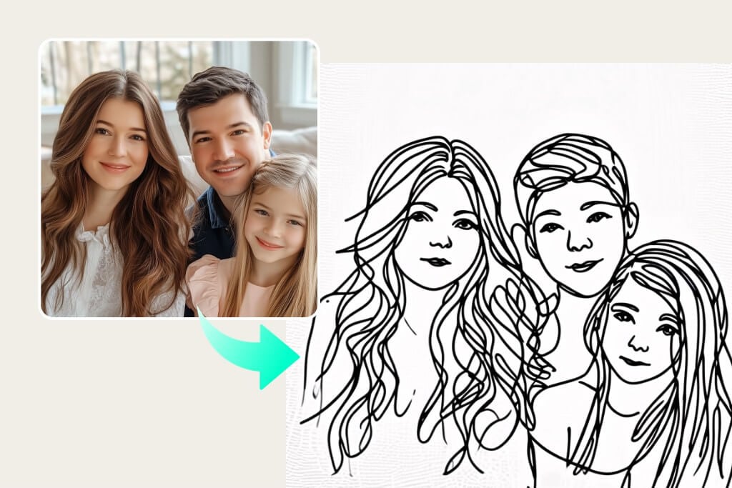 Turn Photo to Line Drawing Realistic in Seconds