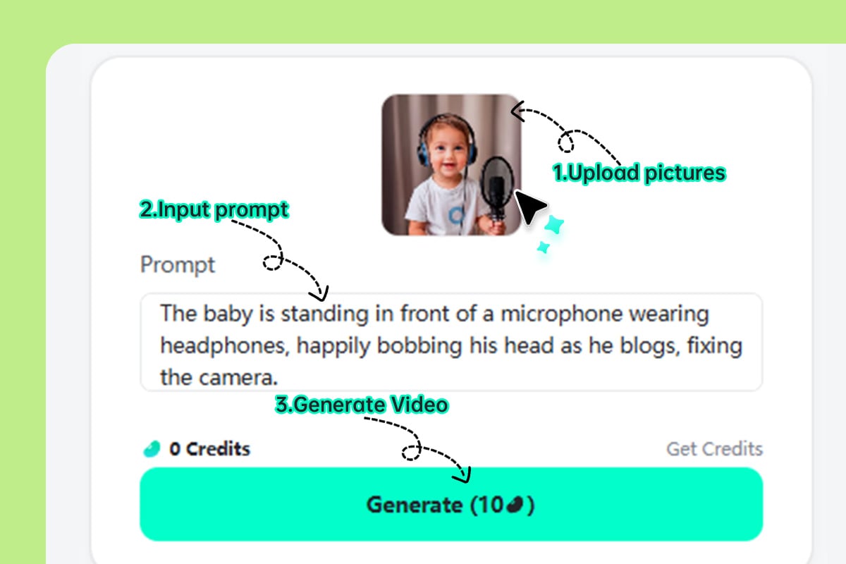 Step 3. Generate Baby Podcast Video