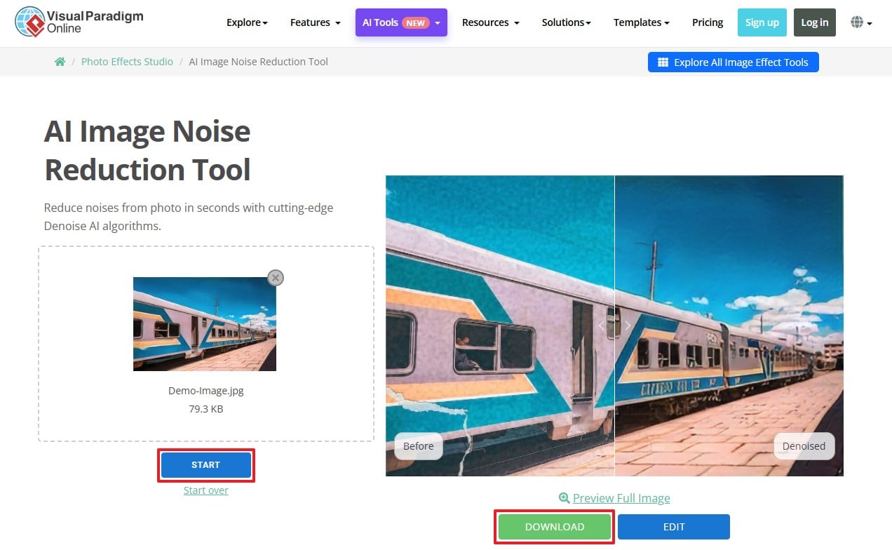 Visual Paradigm Ai Remove Grain