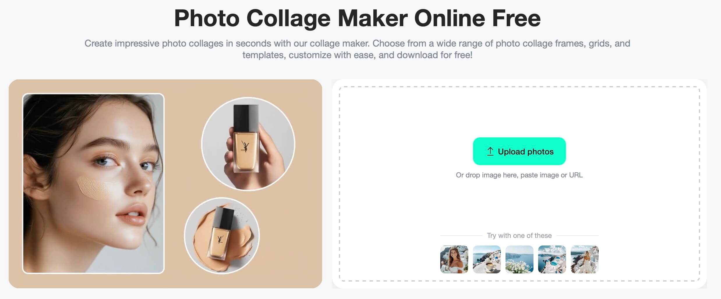 Begin creating your before and after collage with insMind’s online tool.