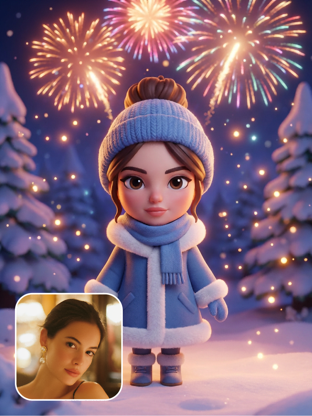 دمية عيد الميلاد ثلاثية الأبعاد