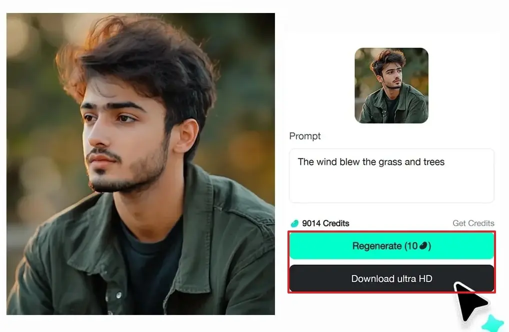 regenerate or download hd animated photo