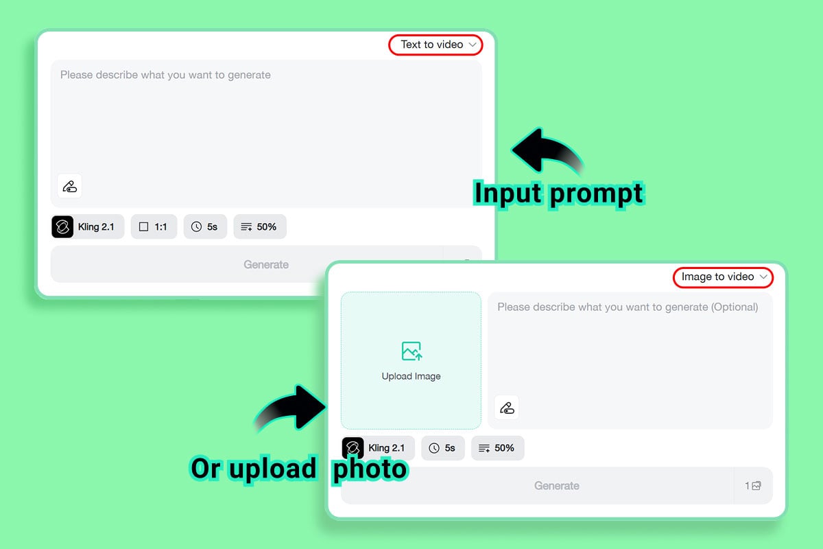 Enter Text Prompt or Upload Your Image