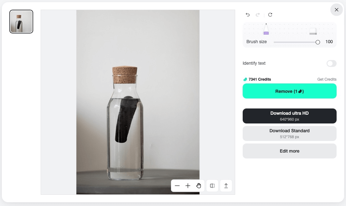 Quickly download your improved photo and compare before-and-after magic eraser results.