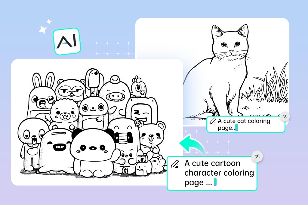 Turn Text into a Coloring Page with AI