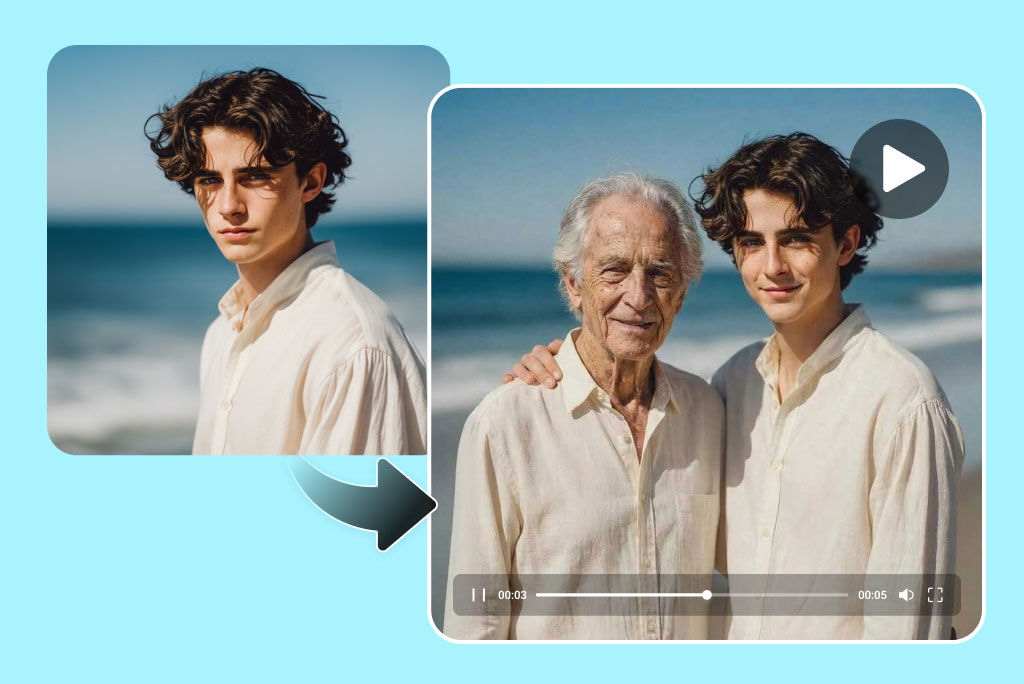 Turn a Single Photo into a Dynamic Future-Me Video Turn a Single Photo into a Dynamic Future-Me Video