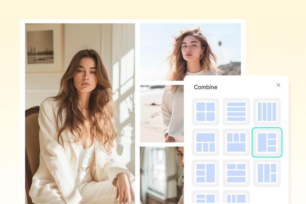 Combine Photos with Diverse Preset Layouts 