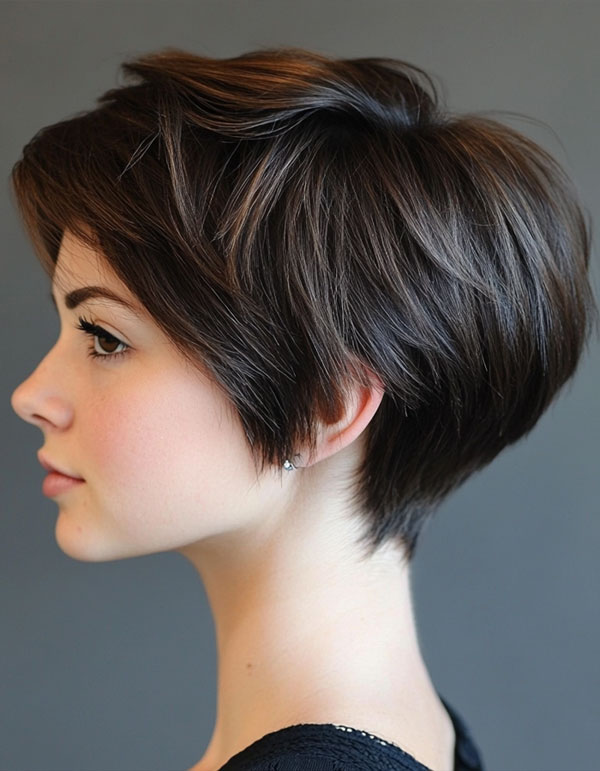 prom hairstyles: textured pixie with volume 