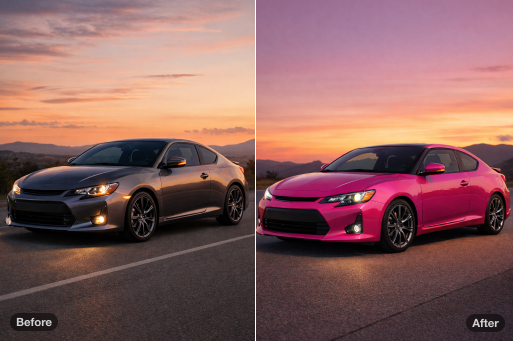 Car Color Less Car Color Changer: Free AI Car Color Change Tool