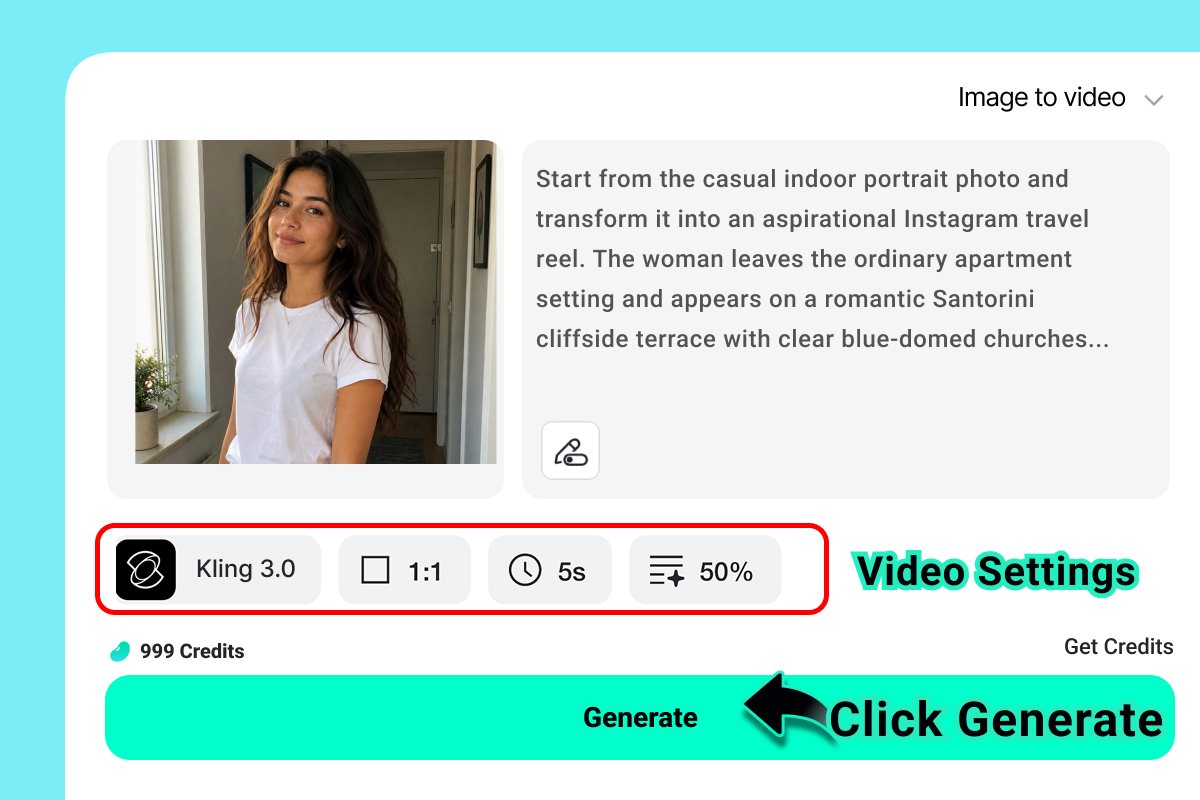 Video Settings AI video settings before generation