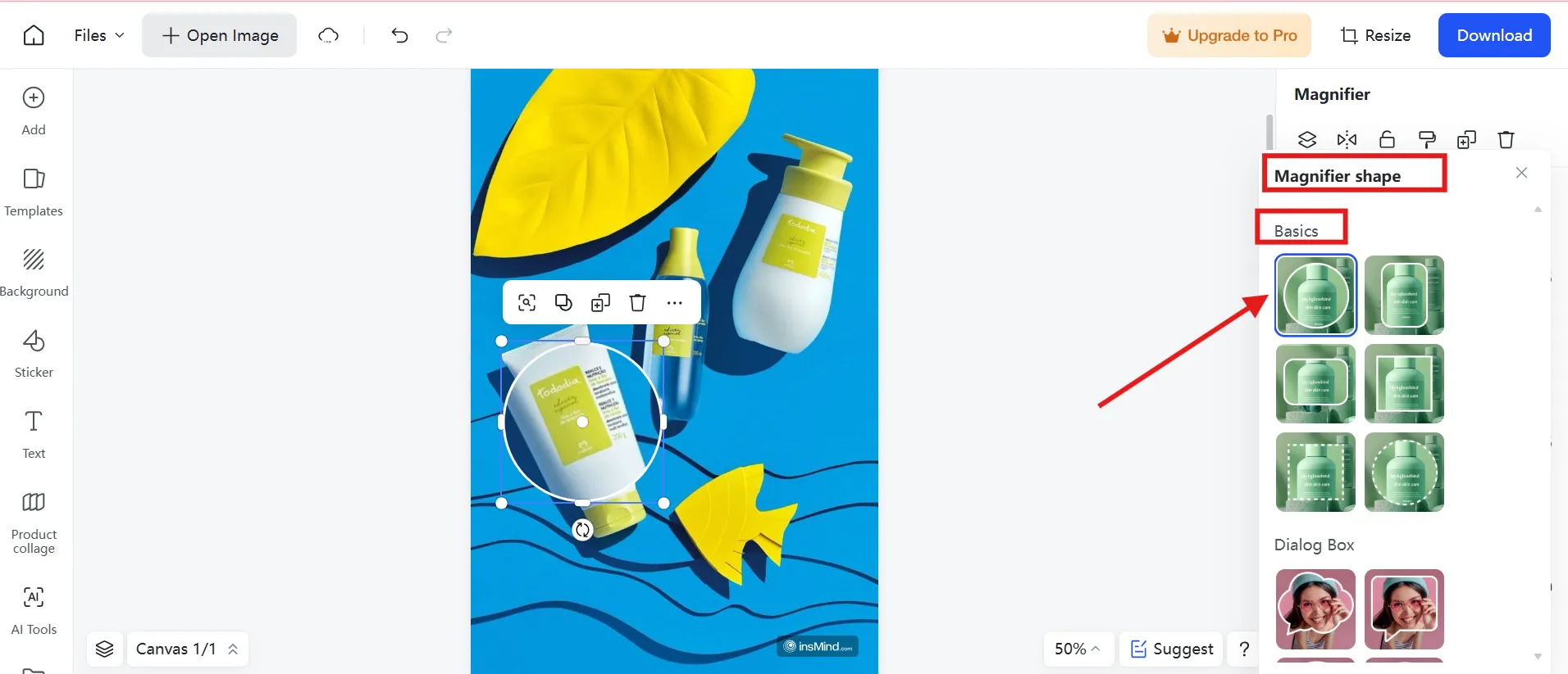 Choose Magnifier Shape 