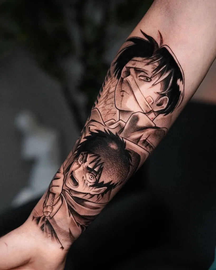 attack on titan anime tattoo