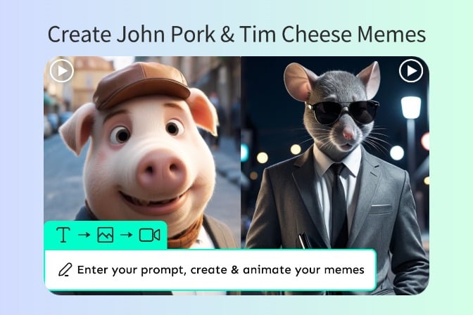 How to Create John Pork & Tim Cheese TikTok Meme Videos with AI