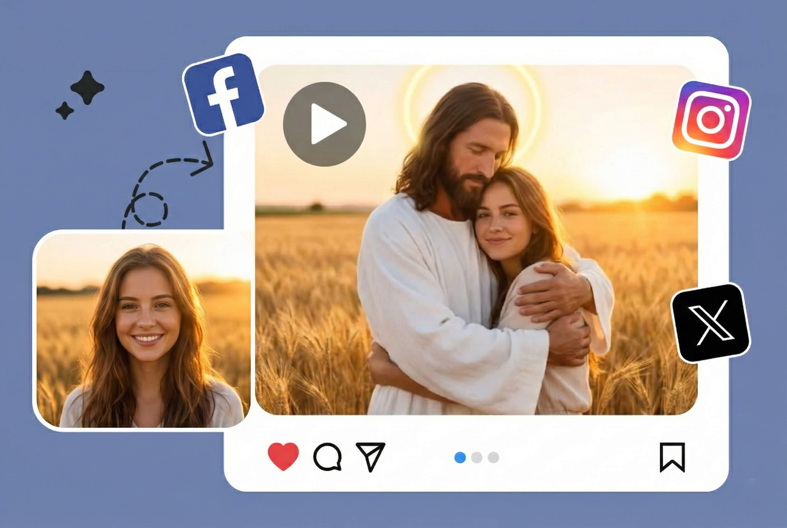 Share Jesus Hug Videos Across Digital Platforms