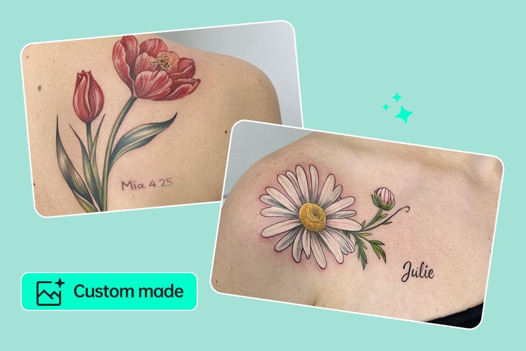 Turn Family Birth Flowers into a Beautiful Bouquet Tattoo