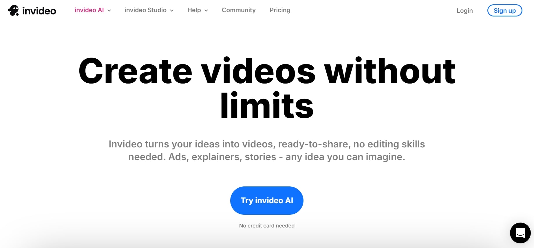 Invideo AI Main Display