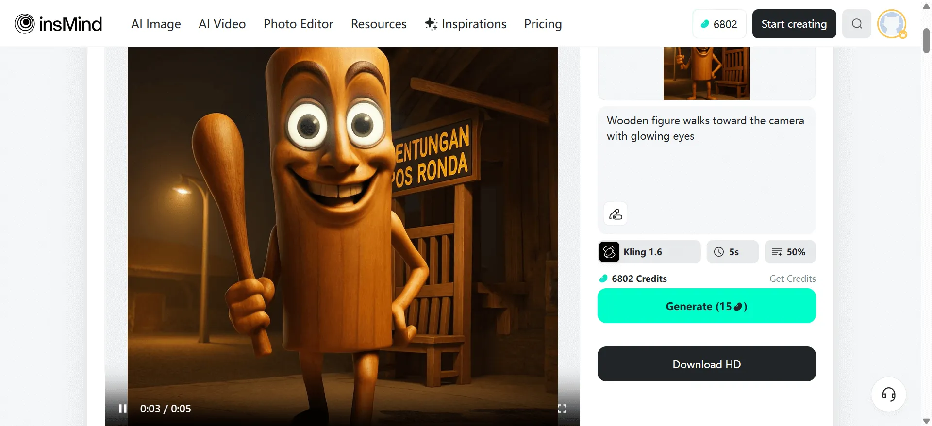 Save your AI meme video or share directly to TikTok, Reels, or YouTube Shorts.