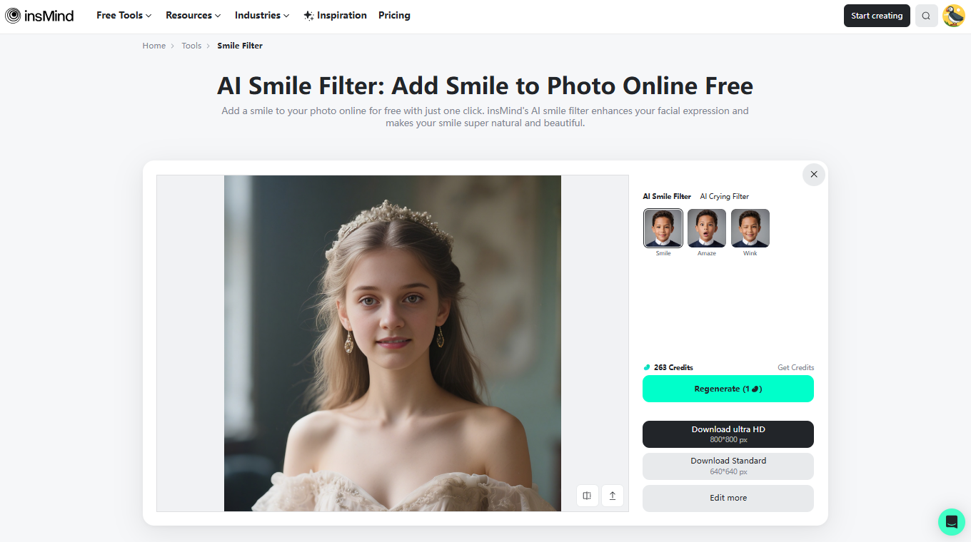 Add a Smile to a Photo with insMind