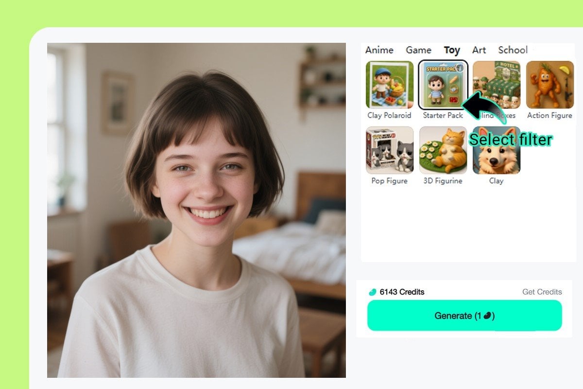 Step 2: Select the "Starter Pack" Filter Step 2: Select the "Starter Pack" Filter