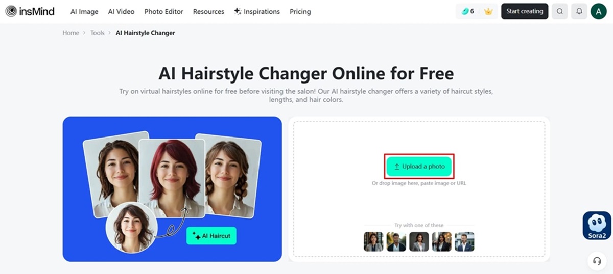 Upload your photo to try Afro ladies hairstyles with insMind AI Upload your image to the insMind AI tool and test Afro hairstyles for women easily online.