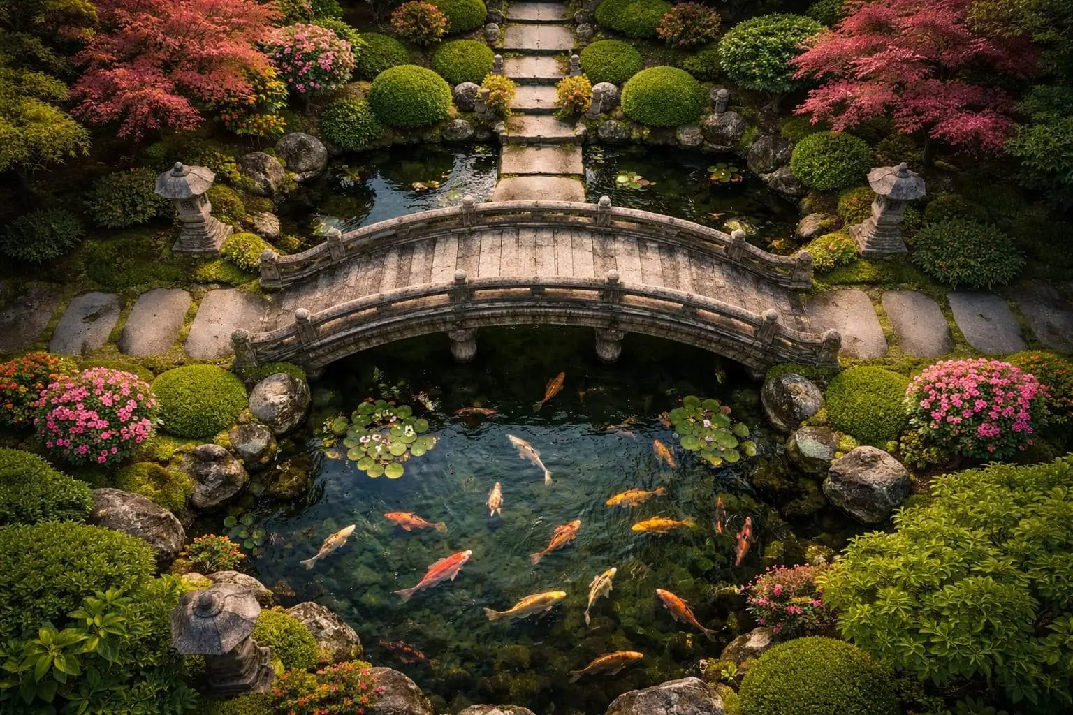 japanese garden image generated gpt 1.5