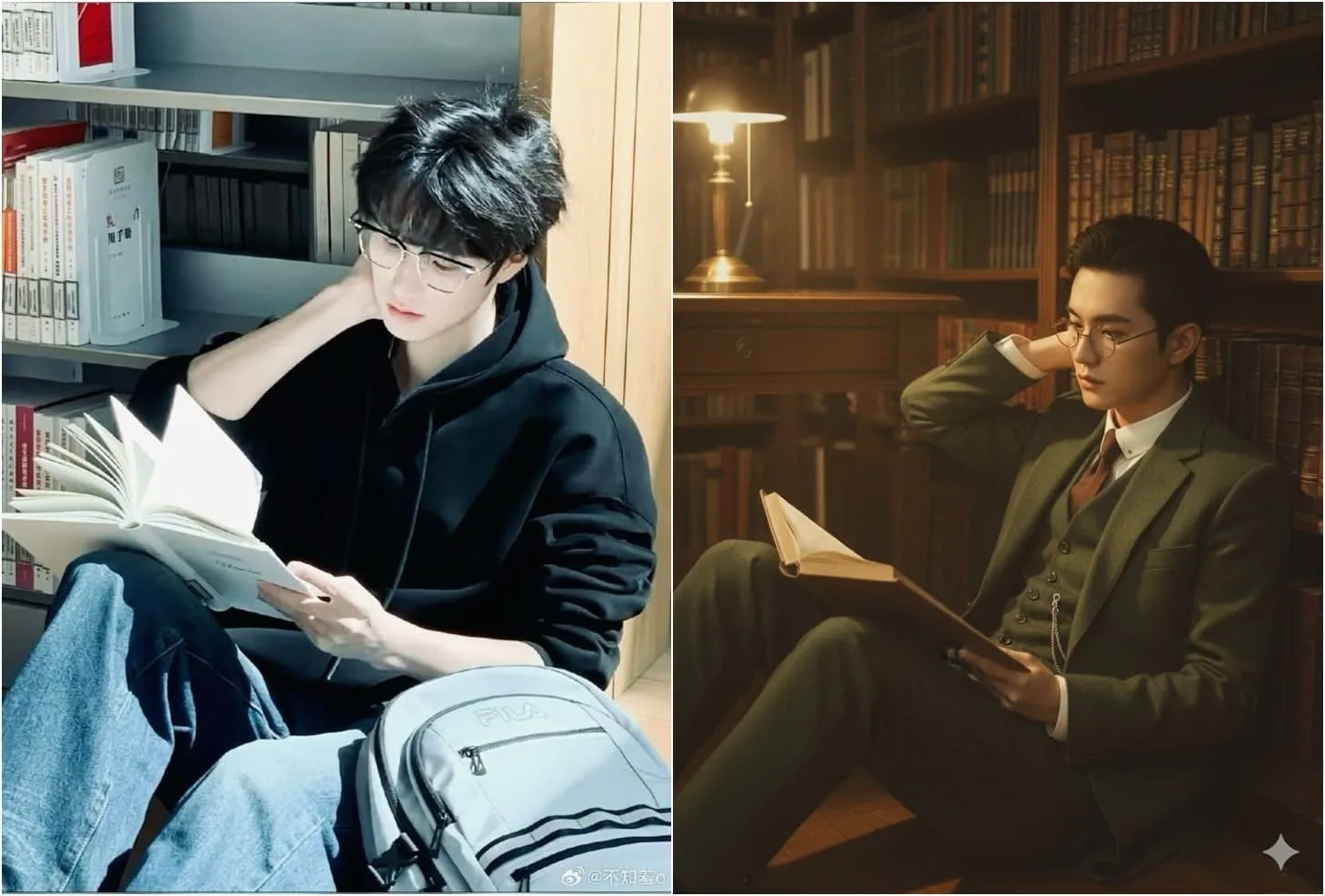 An image of a man transformed into a 1900s scholar by insMind