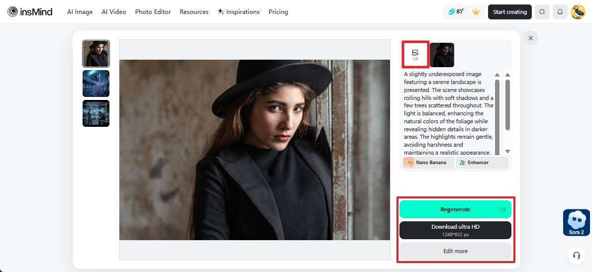 save corrected underexposed photo Save the corrected underexposed photo after fixing