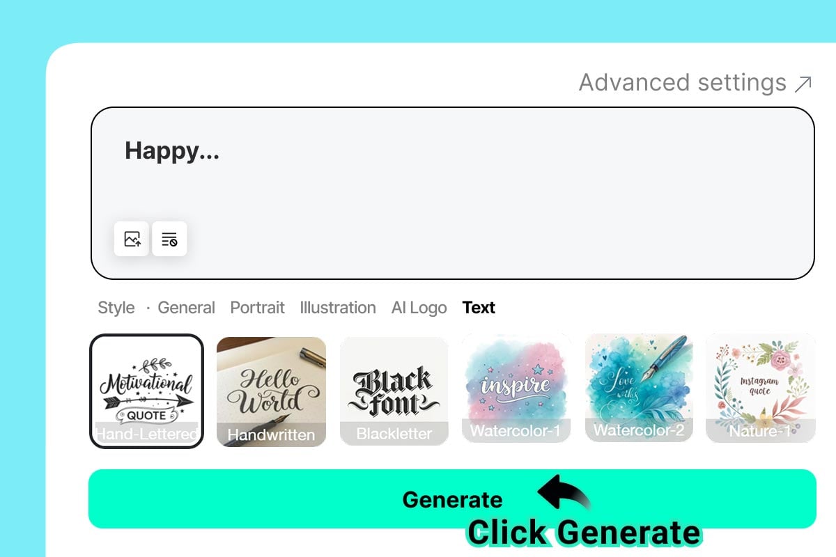 Step 3: Click “Generate”
