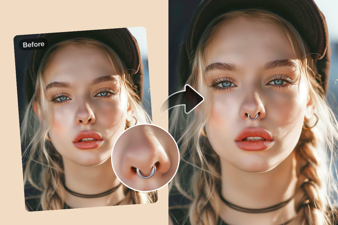 AI Nose Piercing Filter Online for Free