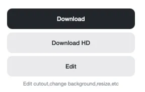 Downloading an edited photo using insMind