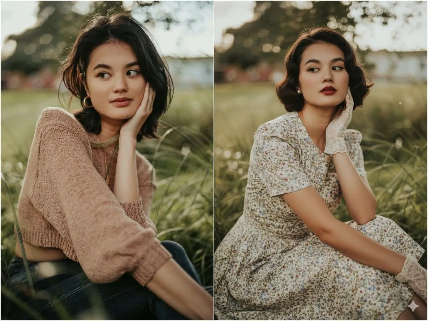 An image of women dressed in golden ad flurry generated by insMind