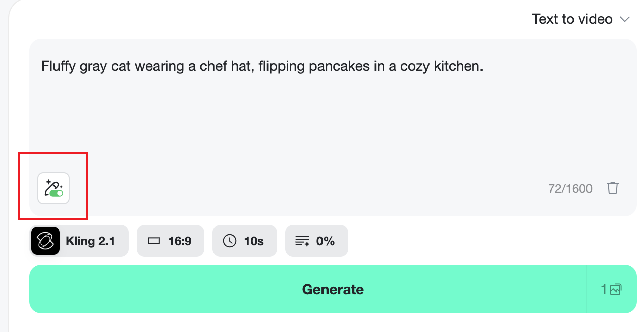 User opening the AI Optimization feature in the insMind interface User opening the AI Optimization feature in the insMind interface, with the screen showing a text prompt being refined and improved by AI suggestions.