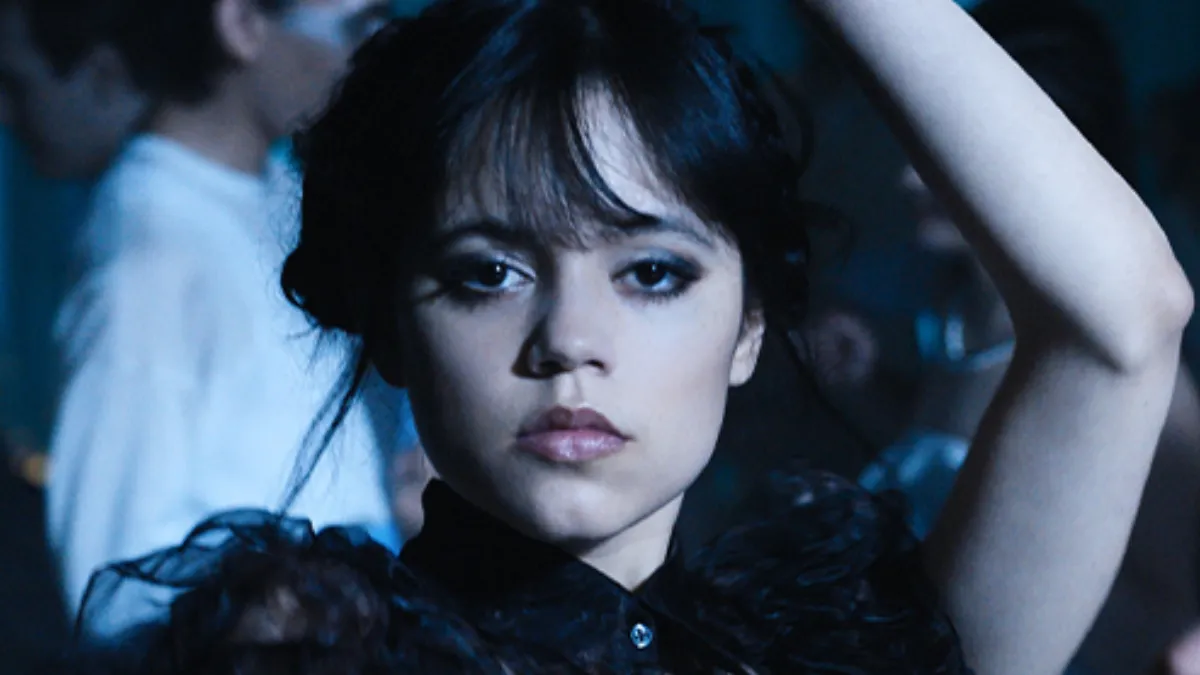 Pale matte foundation for Wednesday Addams makeup with cool porcelain skin finish