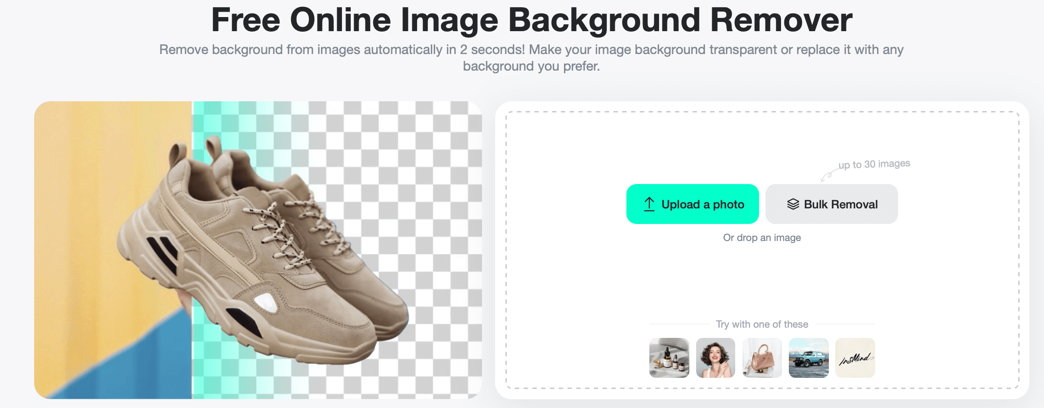 Easily remove photo backgrounds and create clean visuals with the insMind background remover.
