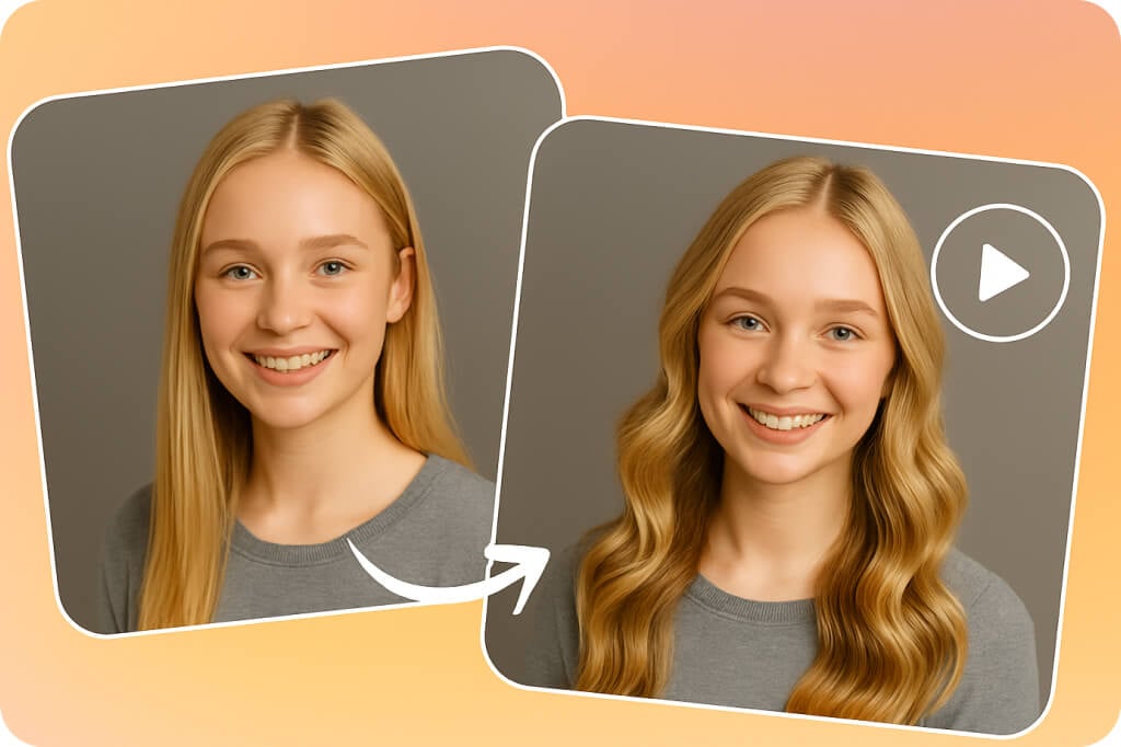 Turn Your Photo into a Perm Hairstyle Transformation Video