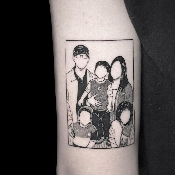 Family Silhouette Tattoo Inspiration