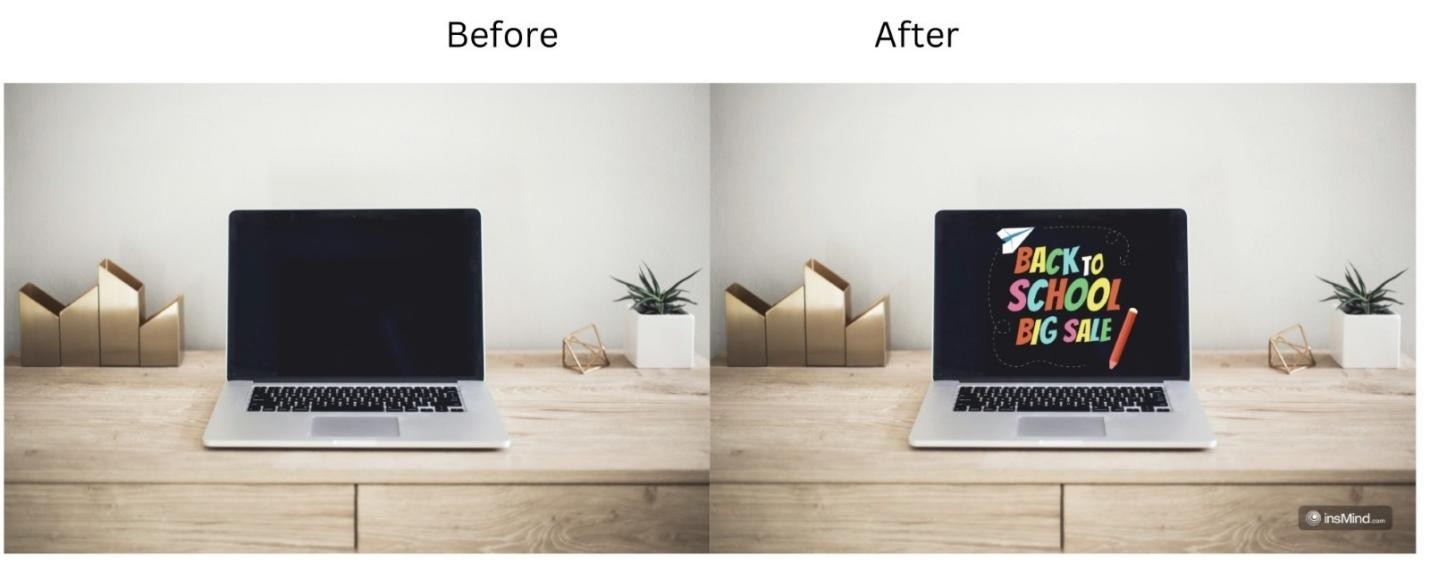 before and after edited by insMind