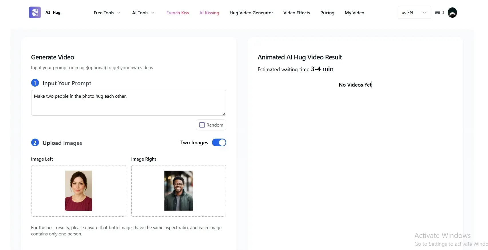 Create Videos With AI Hug