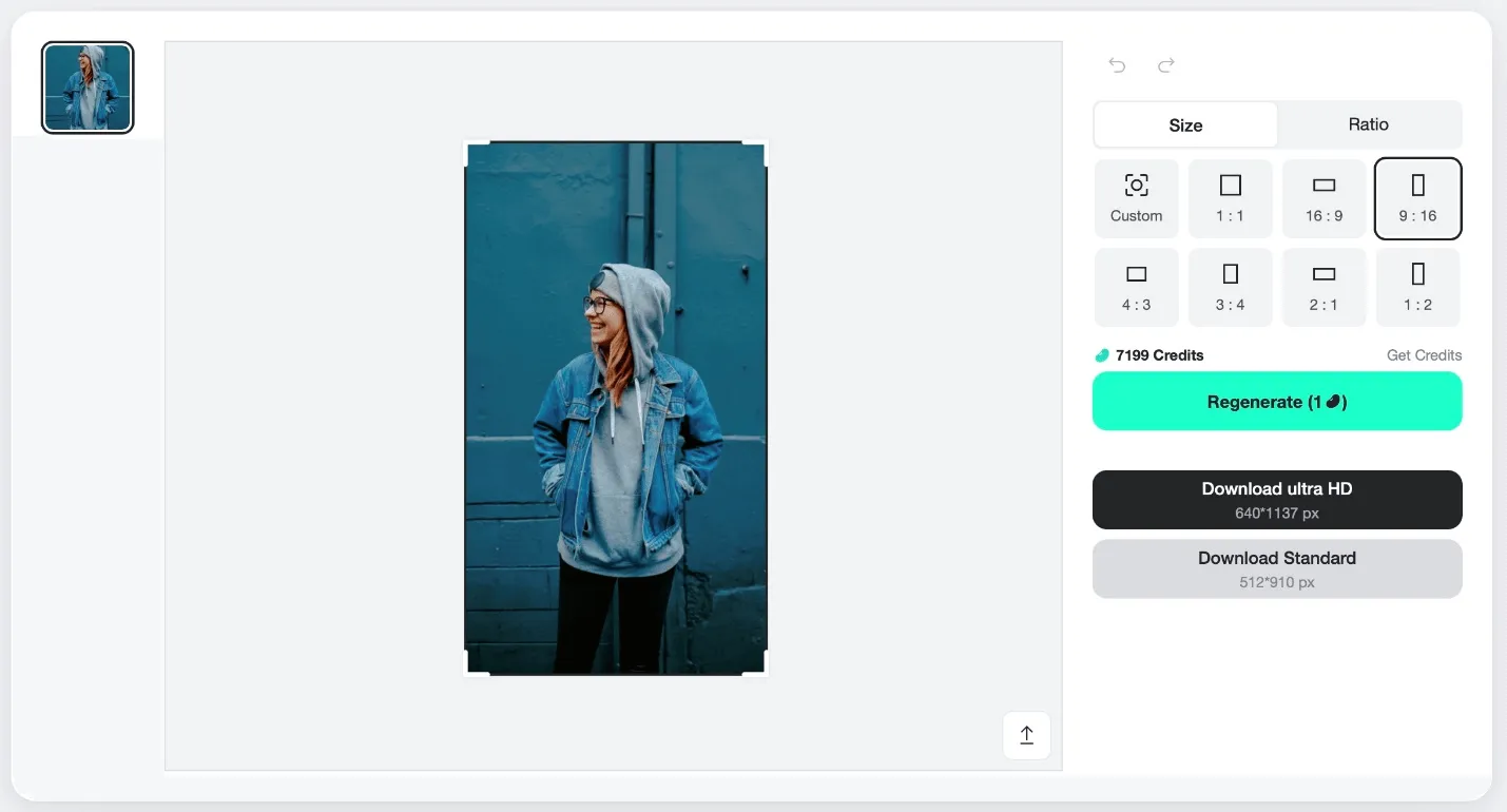Quickly download your uncropped image, ready to share or use immediately.