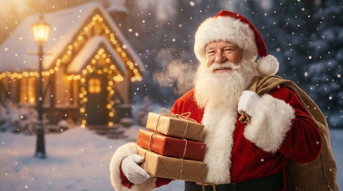 An example of Santa-Themed Christmas Card generated by insMind