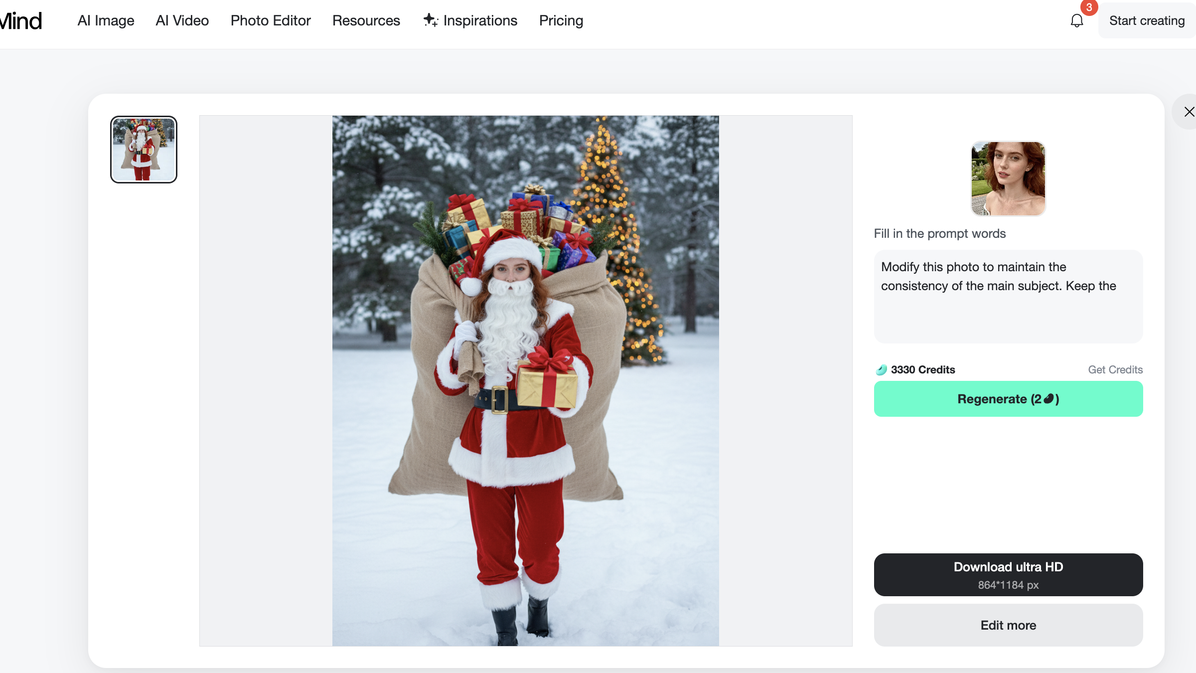 Generate Your Photo Generate your image immediately after one click on insMind