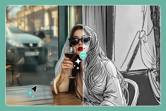 Photo to Pencil Drawing Online with AI for Free insMind