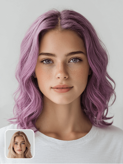 Purple Curly Hair