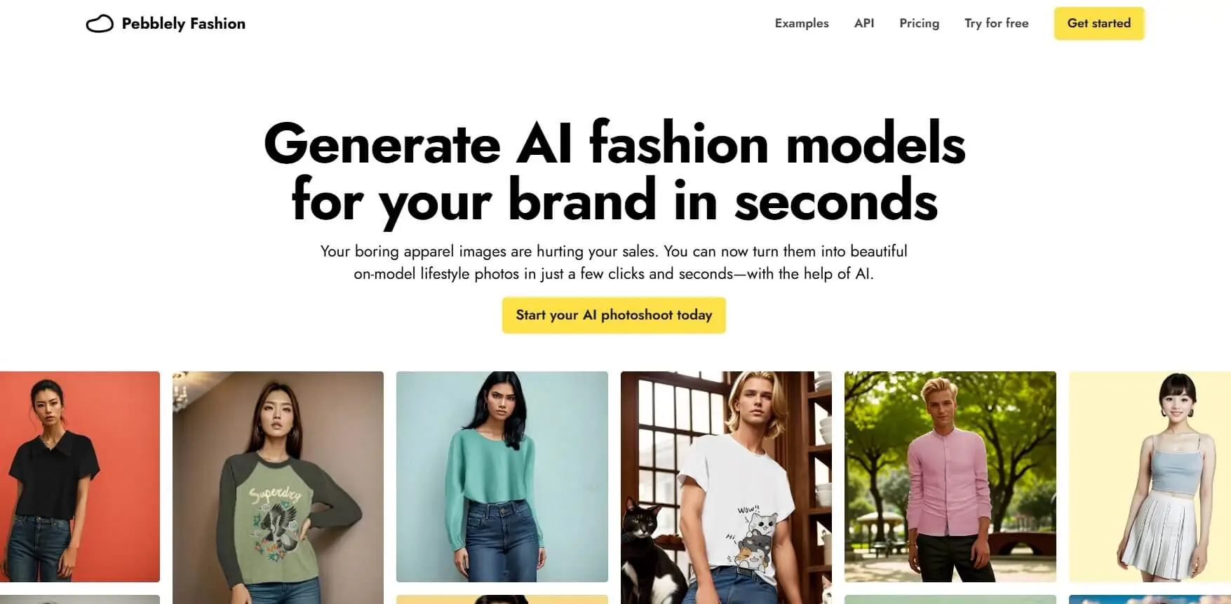 pebblely ai clothing model generator